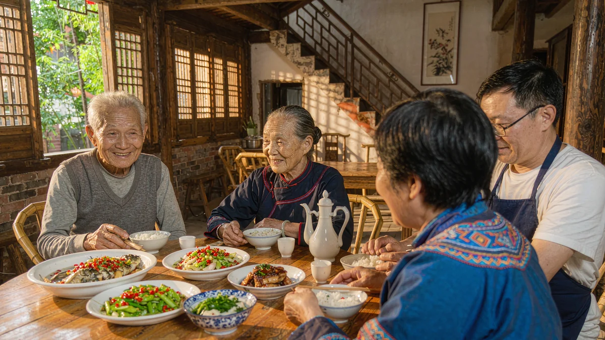 韶山会客厅适老家庭聚餐